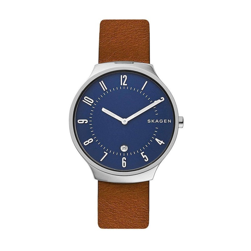 SKAGEN SKW6457 Grenen Quartz Blue Dial Men’s Watch 38 Blue Stainless Steel