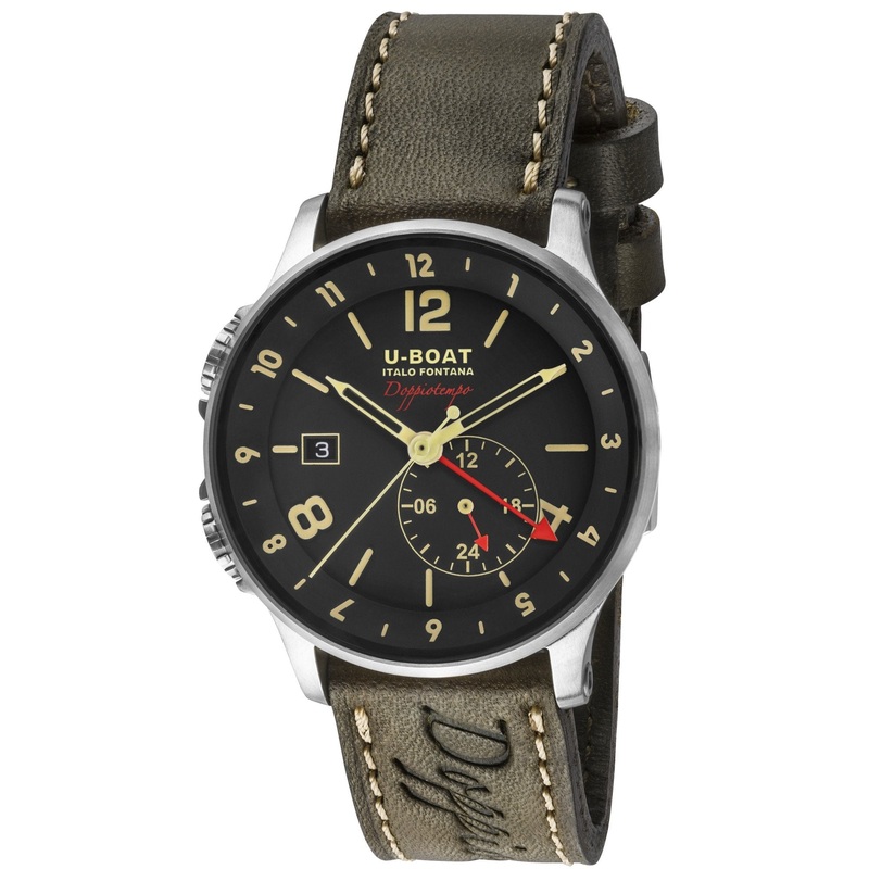 U-Boat 8400/A Men’s Green 1938 Doppiotempo BK Watch