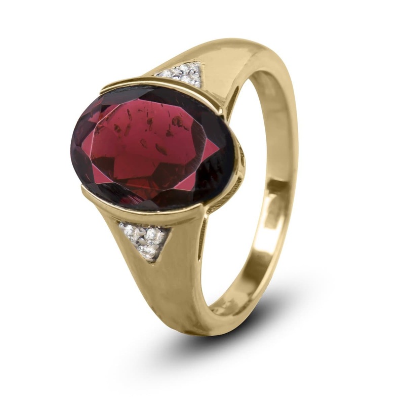 10k Gold Garnet Ring 13