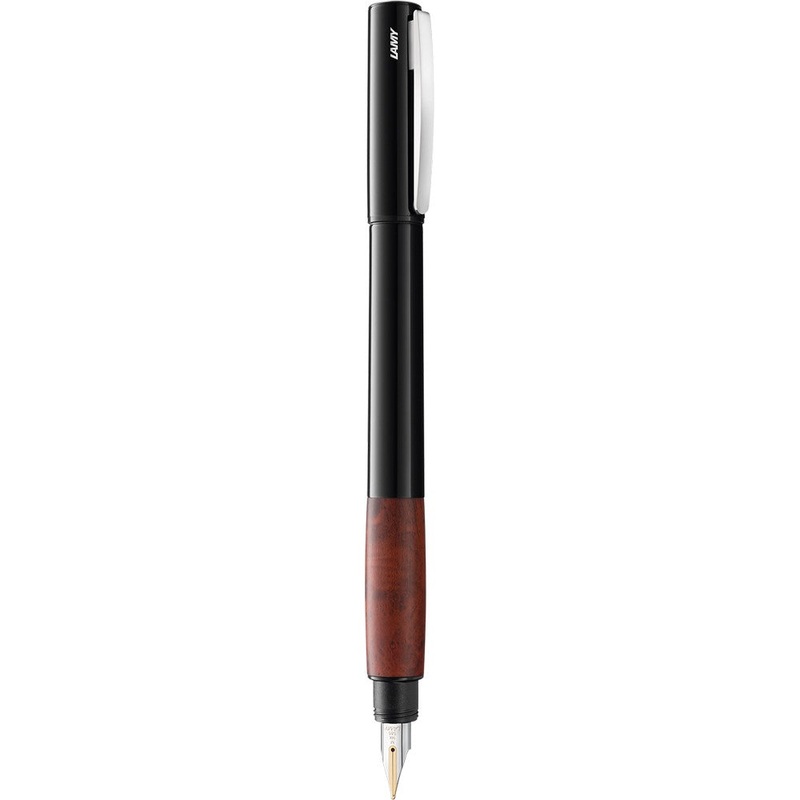 Fountain Pen LAMY accent brillant-by M black,brown wood