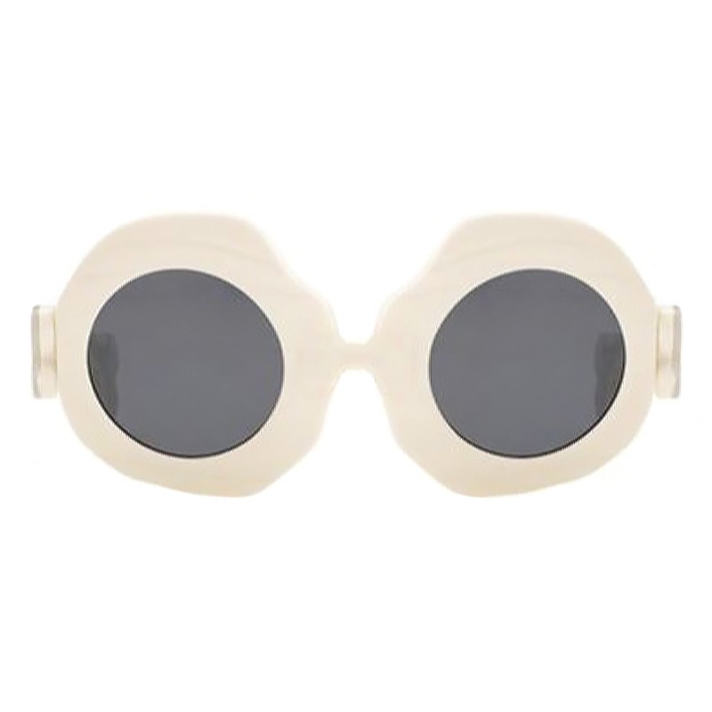 Jeremy Scott Unisex Oversized Sunglasses Bones Special Cream Grey