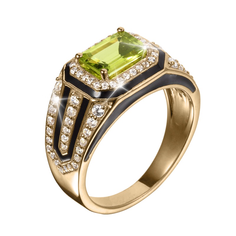 Commander Peridot Mens Ring 9