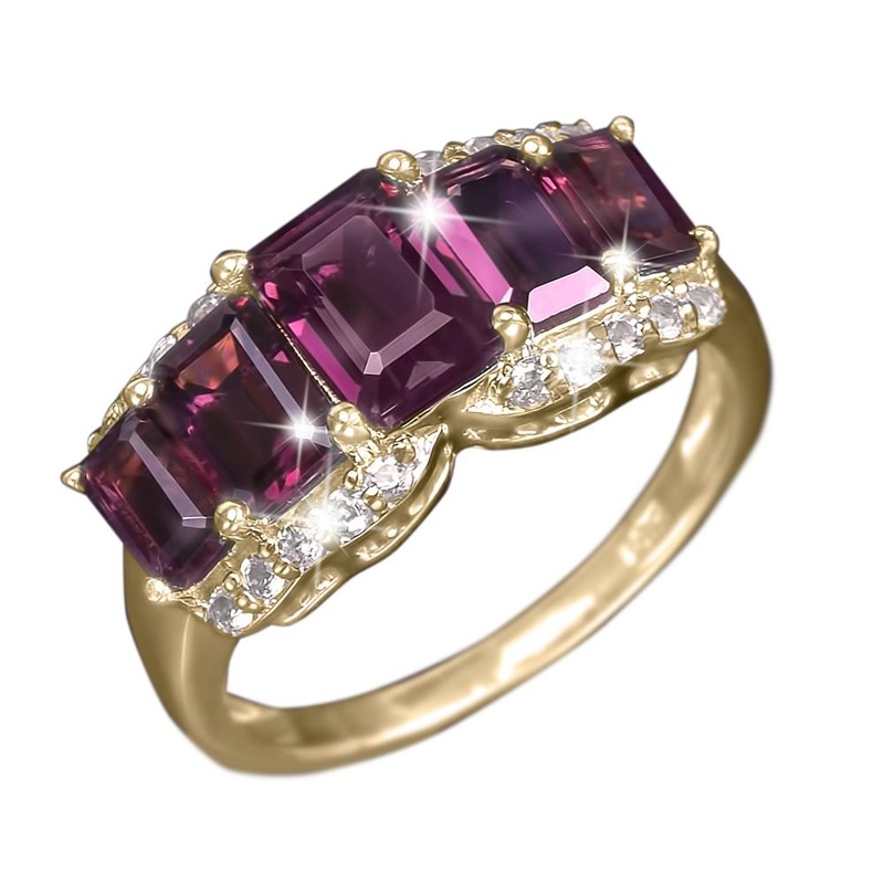 Rhodolite Renaissance Ring 5