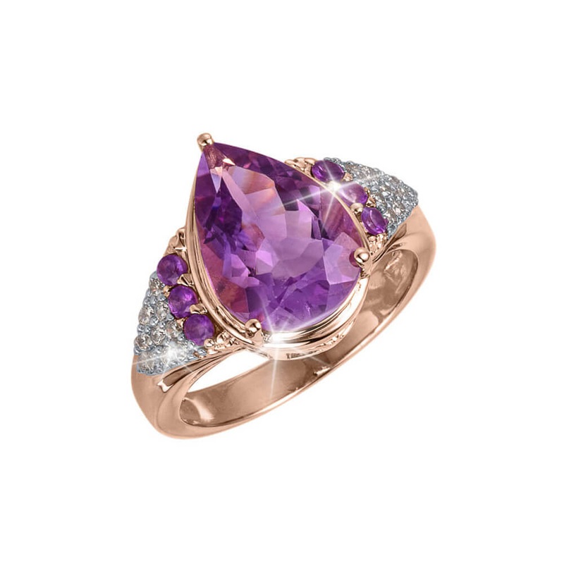 Summer Cocktail Amethyst Ladies Ring 5