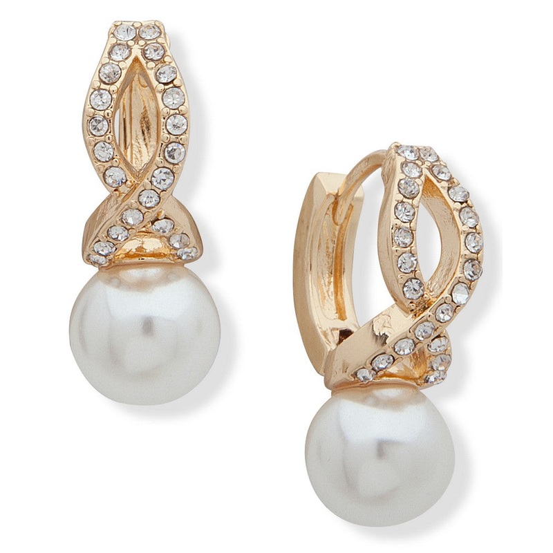 Anne Klein Jewelry 60521154 PIERCED EARRING White STEEL PIERCED EARRING