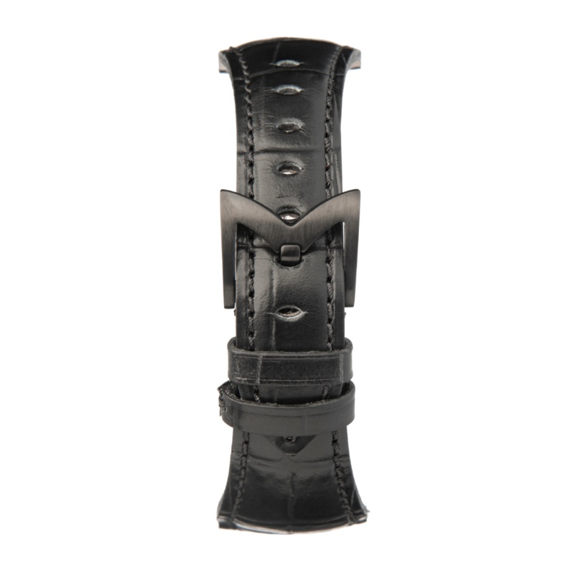 Gag Milano Manuale 48mm Black Alligator Leather Watch Strap
