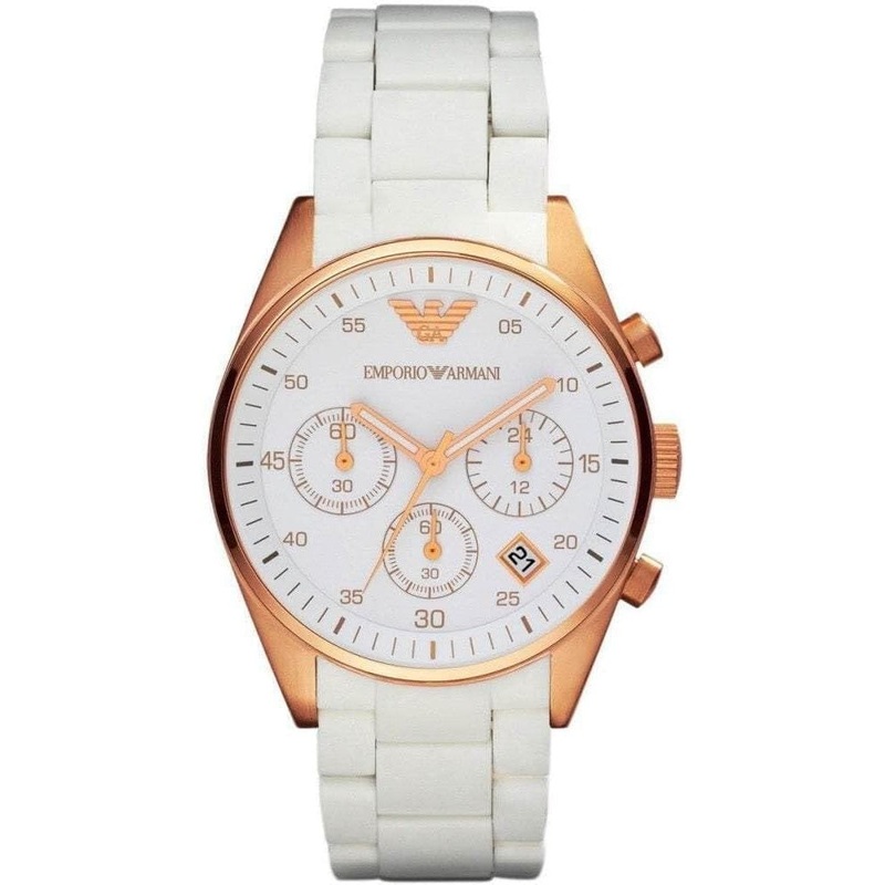 Emporio Armani Sportivo White Dial Women’s Watch AR5920 38 White Stainless Steel