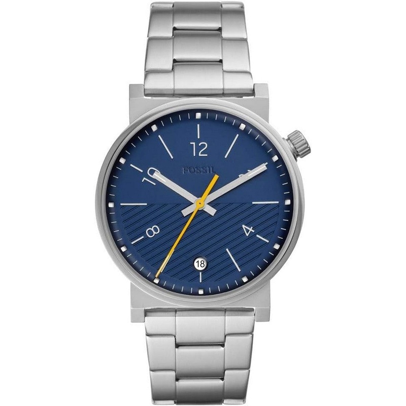 Fossil Barstow Three Hand Stainless Steel Men’s Watch FS5509 42 Blue Stainless Steel