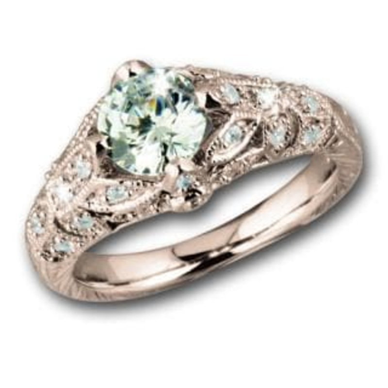Floral Vine Rose Gold Ring 10