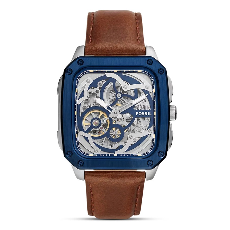 Fossil Inscription Brown Leather Automatic Men’s Watch| BQ2571